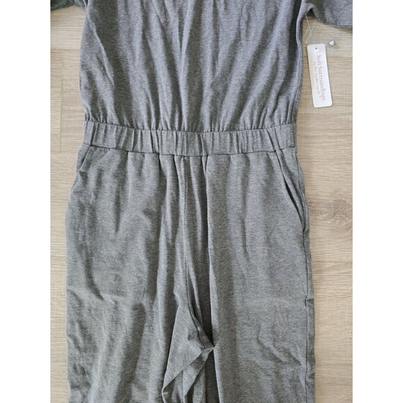 Soft Surroundings Audun Cotton Modal Heathered Grey One Piece Jumpsuit S Small - Picture 7 of 14